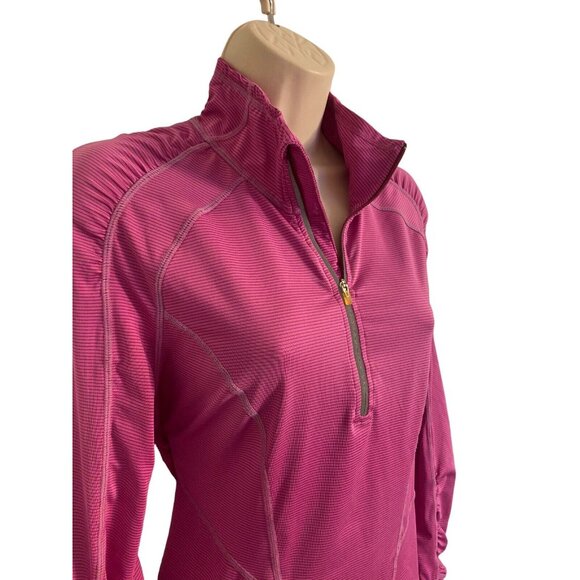 zella small 1/4 zip workout jersey with thumb holes Fitness shirt Activewear - Picture 2 of 9